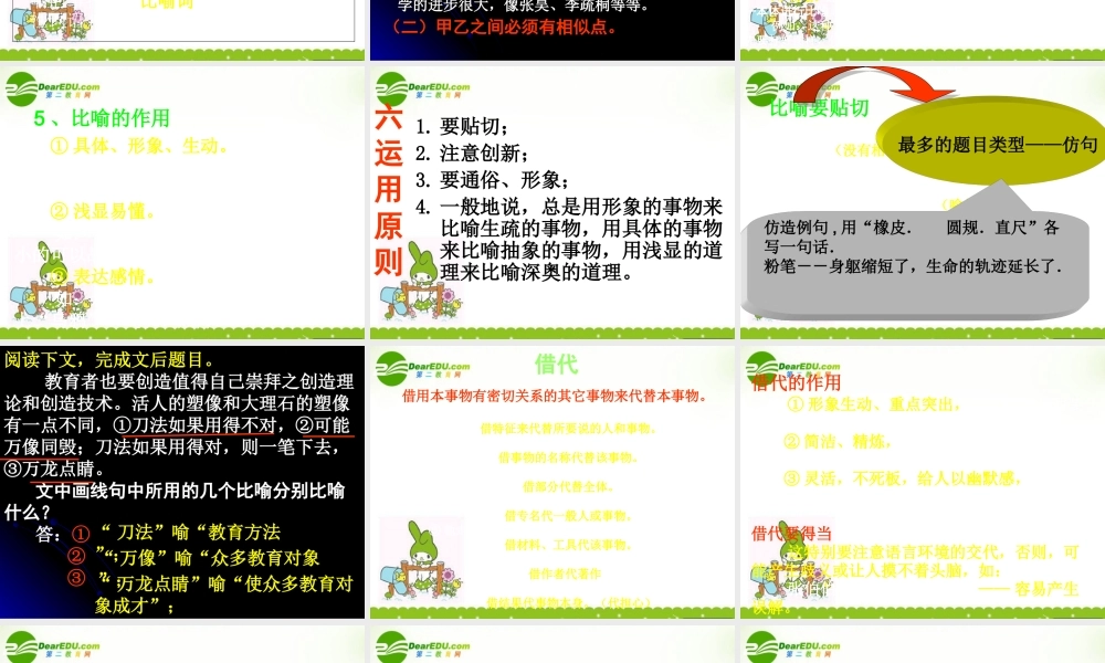 高考语文 语言表达的十八般武艺课件