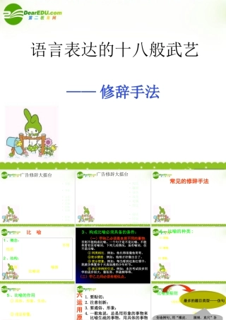 高考语文 语言表达的十八般武艺课件