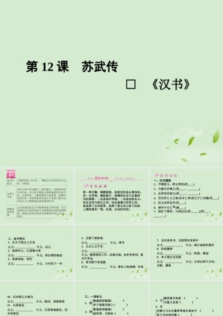 高中语文 苏武传同步导学课件12 新人教版必修4 新课标 课件