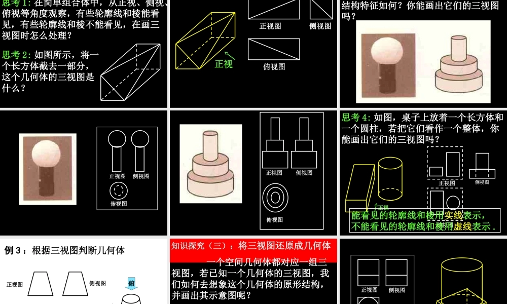 福建省建瓯市高一数学(三视图)课件