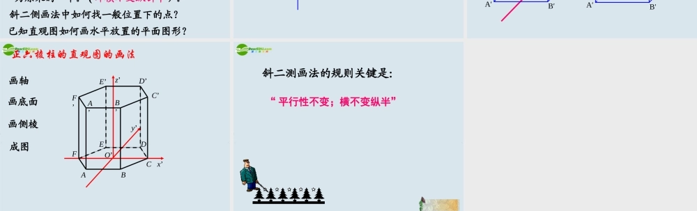高考数学 水平放置平面图形的直观土的画法课件