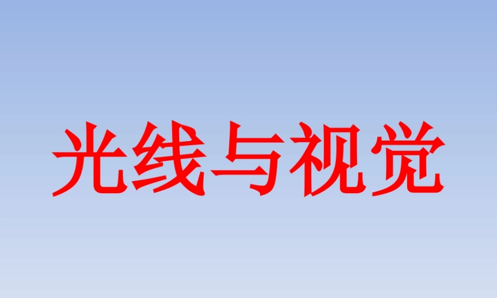 《5-光线与视觉》课件2