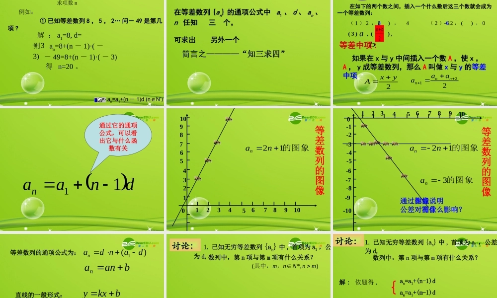 高中数学 上课用 等差数列课件 新人教B版必修5 课件