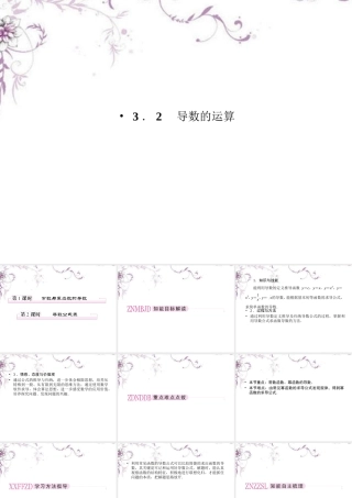 高中数学 3-2-1~3-2-2常数与幂函数的导数和导数公式表课件 新人教B版选修1 课件