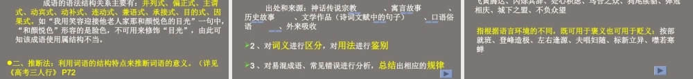 高考语文一轮复习 正确使用成语与熟语课件