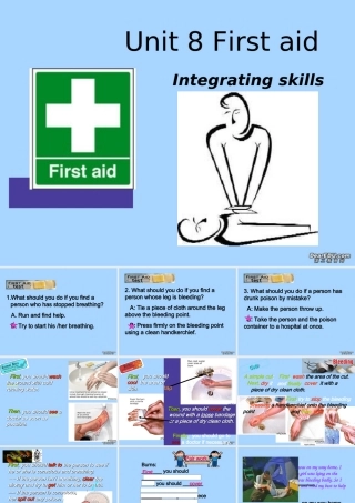 浙江省温州地区高二英语Unit 8 First aid Integrating Skills课件 新课标 人教版 课件
