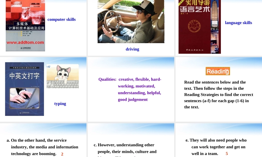 高中英语 Unit14 job Trends课件 北师大版必修5 课件