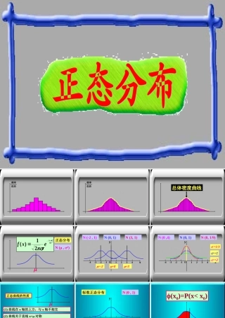正态分布1 高三数学概率与统计课件集锦[整理八套]新课标 人教版 flash 高三数学概率与统计课件集锦[整理八套]新课标 人教版 flash