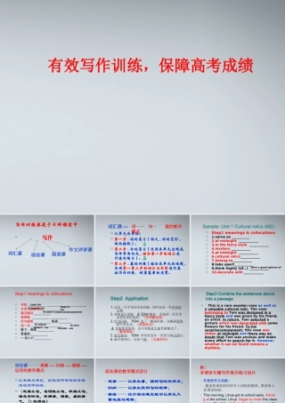 高三英语 有效作文训练课件