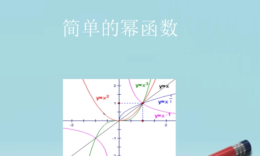 高中数学 简单的幂函数及其相关的奇偶性课件 北师大版必修1 课件
