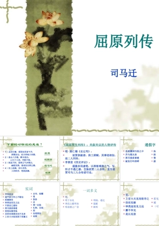 高中语文屈原列传2 ppt 课件