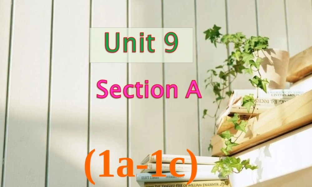 Unit-9-Section-A-1a-1c课件