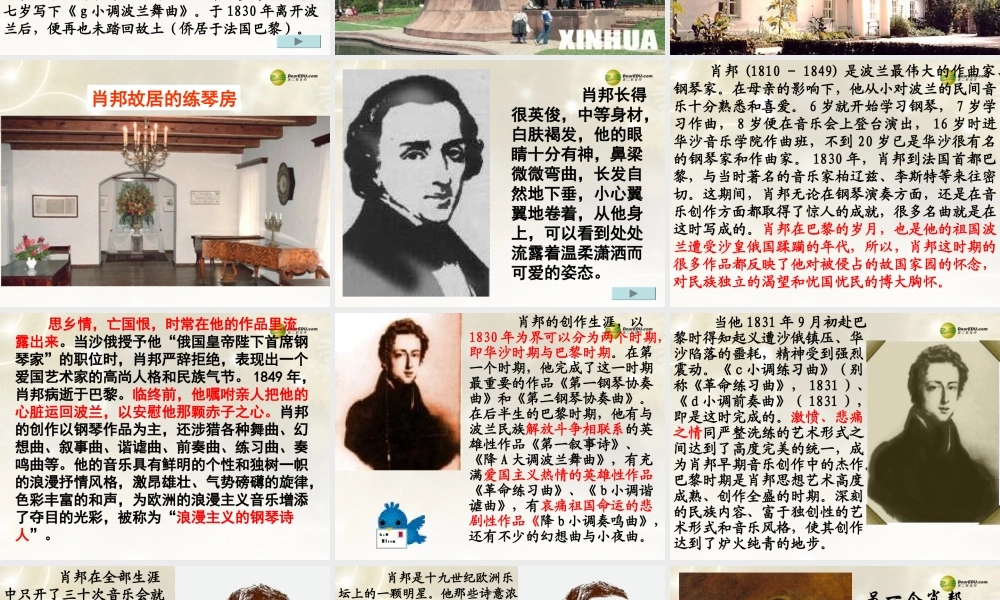 高中语文 肖邦复习课件