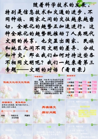 高中语文：311(传统文化与文化传统)课件(6)苏教版必修3 课件