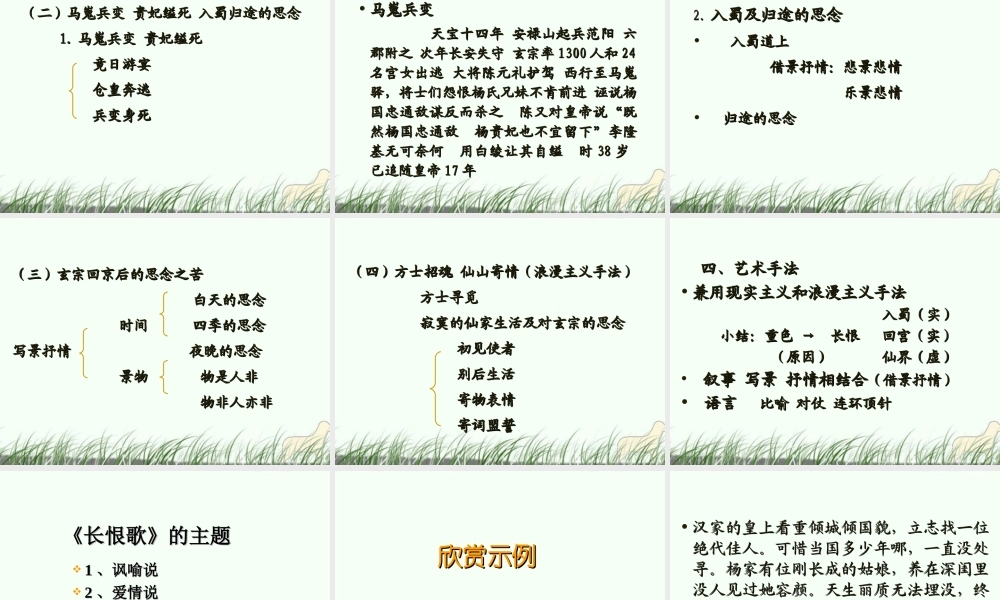 高中语文(白居易 长恨歌)课件2 鲁人版选修1 课件