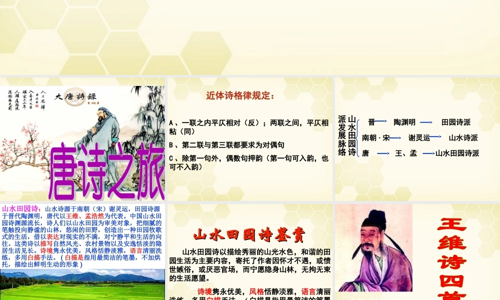 高考语文(王维诗四首)课件3 粤教版选修(唐诗宋词元散曲选读) 课件