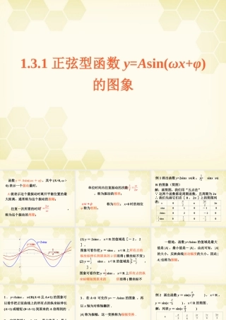 高中数学 1313 正弦型函数的图象课件 新人教B版必修4 课件
