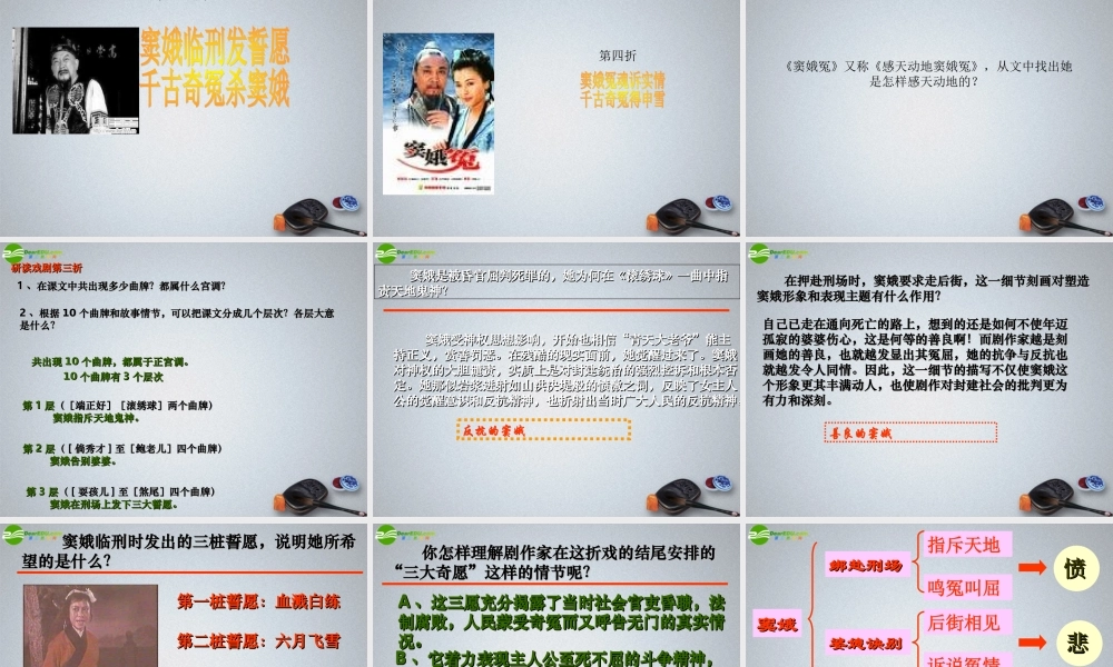 高中语文 第三单元(窦娥冤)课件 苏教版必修4 课件