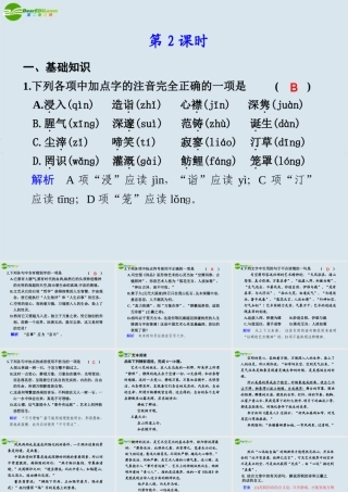 高中语文 第二单元  自读文本  论文艺的空灵与充实  第2课时课件 苏教版必修4 论文
