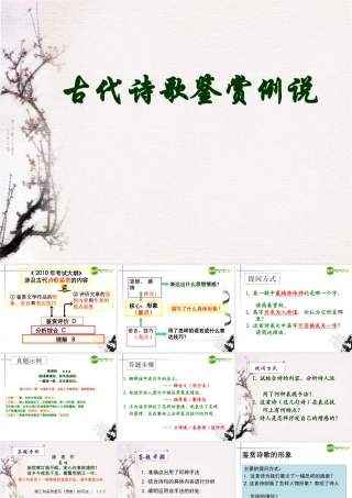 高考语文 古代诗歌鉴赏例说课件