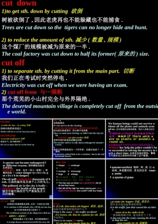 高一英语Unit10 The world around us language points[原创]人教版 课件