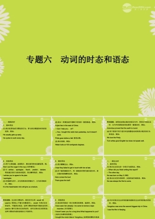 高考英语复习 动词的时态和语态精品课件