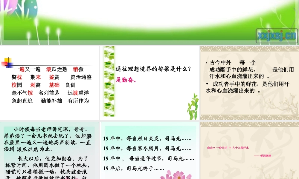 《说勤奋》课件