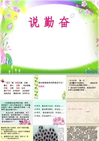 《说勤奋》课件