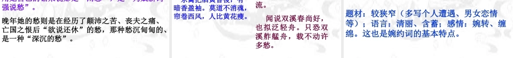 高中语文(声声慢)课件 新人教版必修4
