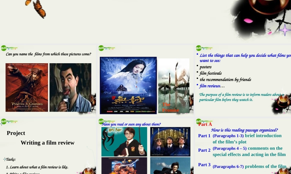 高中英语 Unit4(Films and film events)Project课件2 牛津译林版选修8 课件