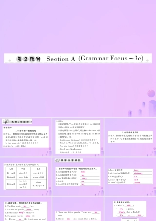 秋七年级英语上册 Unit 3 Is this your pencil(第2课时)Section A(Grammar Focus 3c)习题课件 (新版)人教新目标版 课件