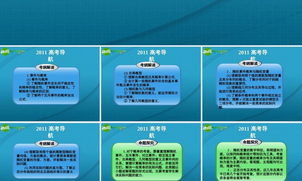 高考数学 12章1课时随机事件的概率课件 新人教A版 课件