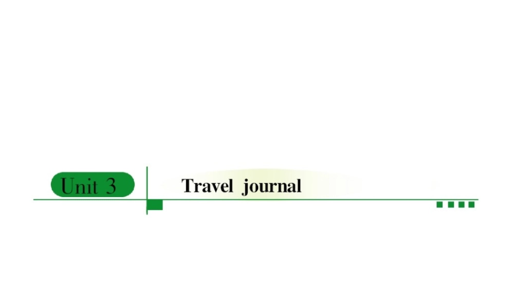 高考英语一轮复习 Unit3 Travel journal精美课件 新人教版必修1 课件