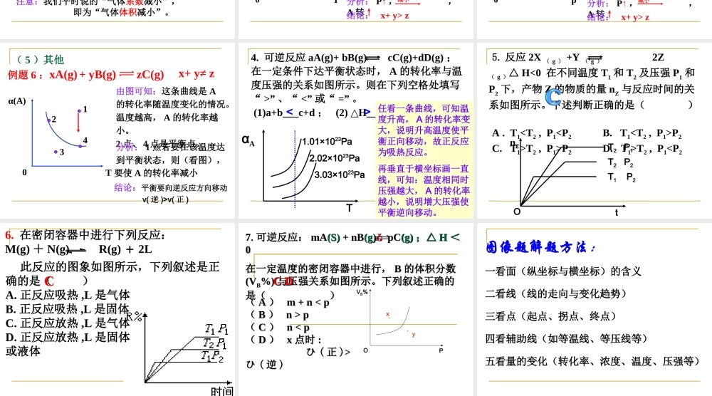 《化学平衡图像(例题)》PPT课件