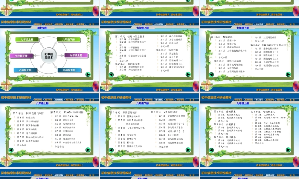 初中信息技术说课标说教材