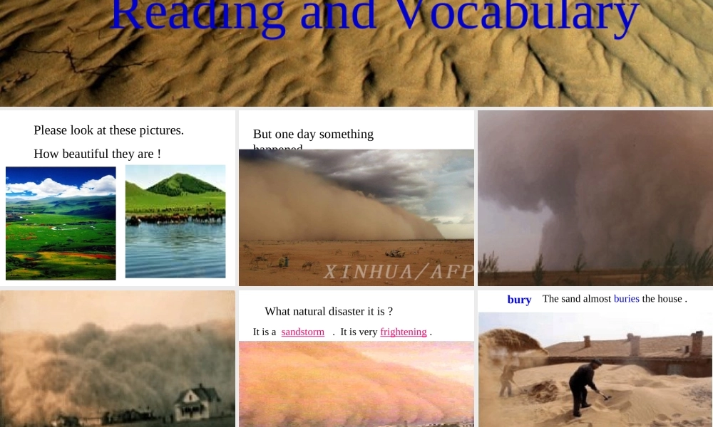 高中英语Module 4 Sandstorms in Asia-reading and vocabulary课件 外研版 必修3 课件