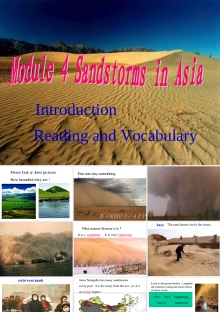 高中英语Module 4 Sandstorms in Asia-reading and vocabulary课件 外研版 必修3 课件
