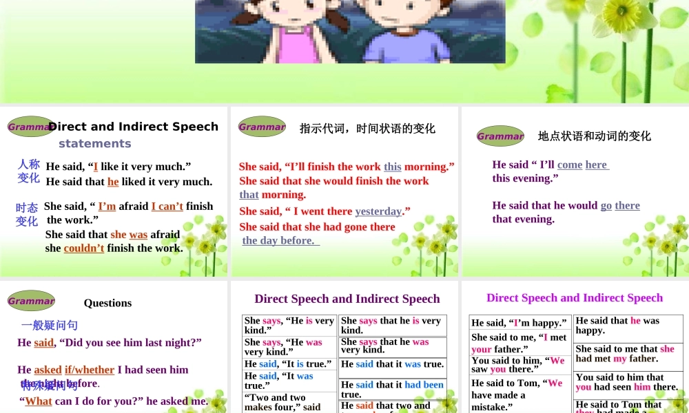 高中英语第一册Uni1 Good friends--Grammarppt课件