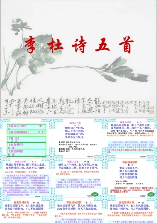 高中语文李杜诗五首课件1 人教版 课件