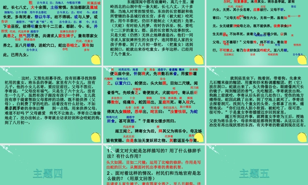 高中语文第1课李寄课件鲁人版选修中国古代小说蚜 课件