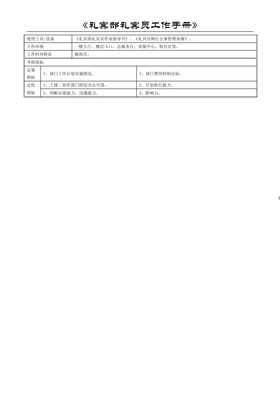 礼宾部礼宾员工作手册_第3页