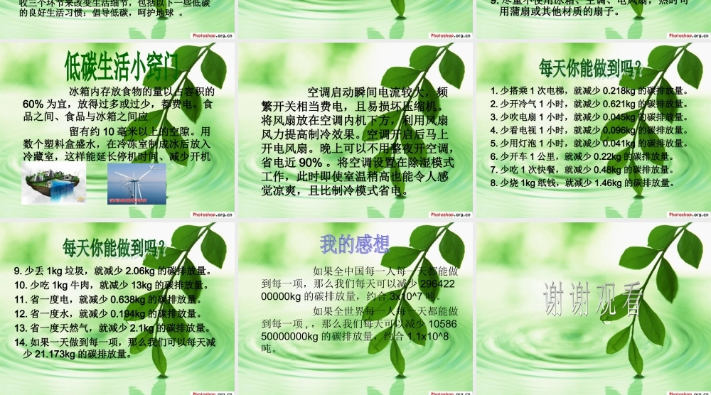 低碳生活-从我做起-PPT