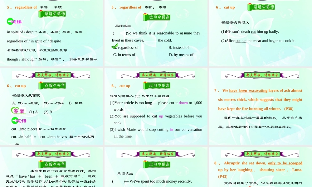 高中英语总复习 Unit5　Meeting your ancestors课件 新人教版选修8 课件