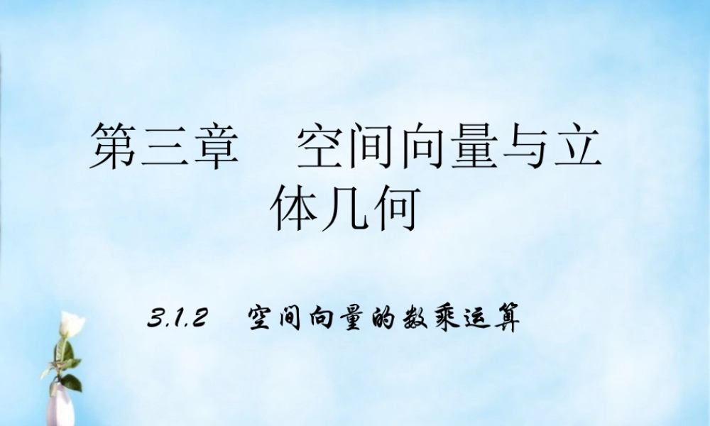 高中数学 3.1空间向量及其运算(第2课时)课件 新人教A版选修2 1 课件