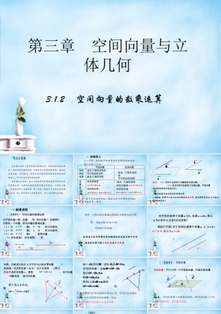 高中数学 3.1空间向量及其运算(第2课时)课件 新人教A版选修2 1 课件
