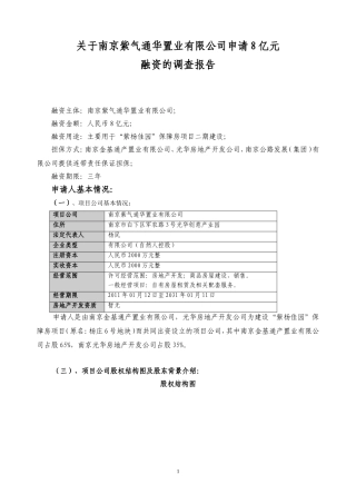 “紫杨佳园”项目报告