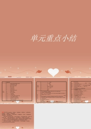 英语 Unit 3 Australia 单元重点小结课件 新人教版选修9 课件