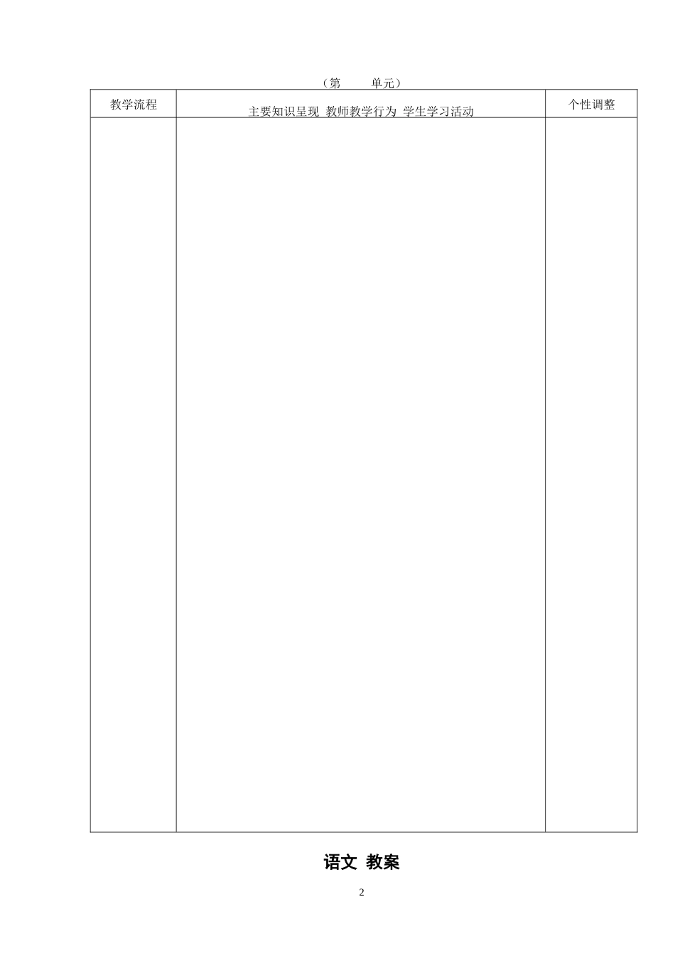 小学教案电子表格_第2页