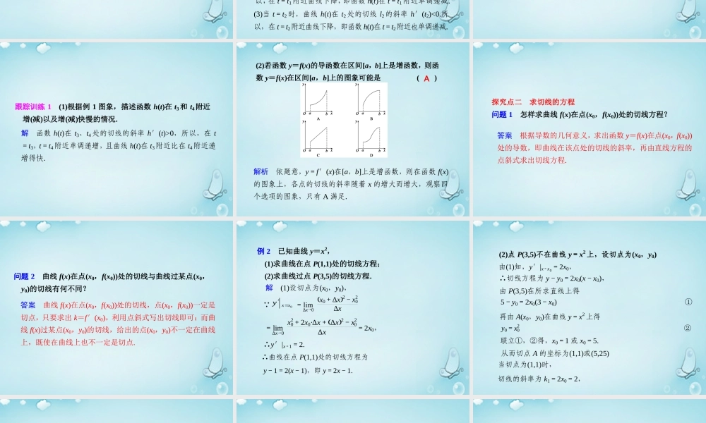 高中数学 导数的几何意义优质课件(选修1 1) 课件