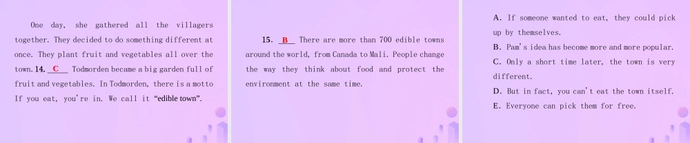 秋八年级英语上册 Unit 4 What s the best movie theater(第6课时)阅读能力拓展导学课件 (新版)人教新目标版 课件